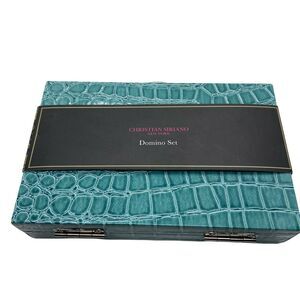 Christian Siriano Domino Set Teal Double Six Pretty Box For 2 To 4 Players